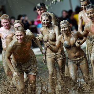 The mud puddle fun at the <!--LINK'" 0:210--> festival, 2009