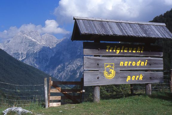 Gate entrance to Triglav National Park