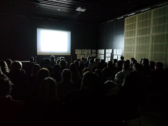 Screening of Socialisation of a Bull? animated feature film and talk with the authors, Vetrinjski dvor (Vetrinje Mansion), 2019.