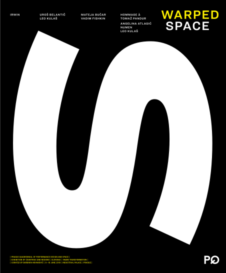 A flyer for the Slovene contribution at the 14th Prague Quadrennial of Performance Design and Space (PQ curated by Barbara Novakovič, produced by Muzeum Institute in June 2019.