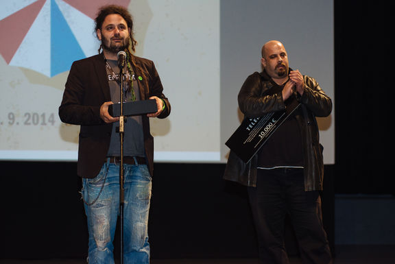 Festival of Slovenian Film 2014 Sinisa Gacic & Miha Cernec Photo Katja Goljat.jpg