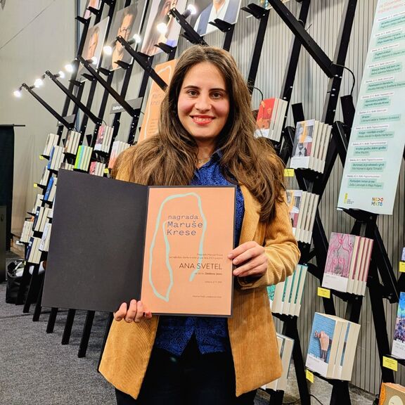 Ana Svetel, winner of the Maruša Krese Award, 2025.