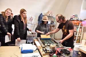 Located at the <!--LINK'" 0:2--> cultural hub, the <!--LINK'" 0:3--> runs different workshops on printmaking art, 2017