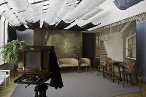 <i>Josip Pelikan Photographic Studio</i>, preserved studio the famous Slovene photographer <!--LINK'" 0:8--> (1885 - 1977), established as a museum in 1989, Celje. The museum display presents a special collection containing historic photographic equipment
