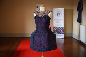 Exhibition entitled <i>Šivilja v vaškem življenju in na rdeči preprogi</i> at <!--LINK'" 0:280-->, 2020.