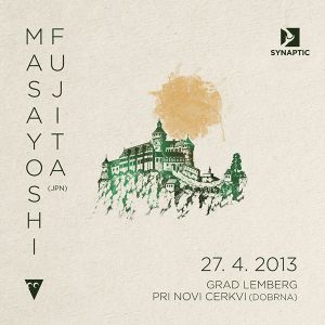 Flyer for the Masayoshi Fujita concert taking place at the Lemberg castle in Dobrna, organised by <!--LINK'" 0:54--> group, 2013