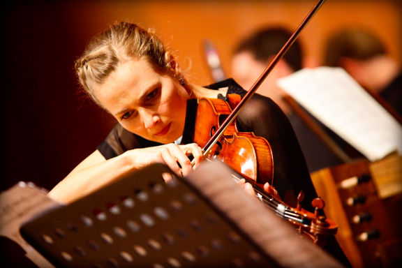 Portrait of violin player Satu Vänskä, performing at the Maribor Festival, September 2011