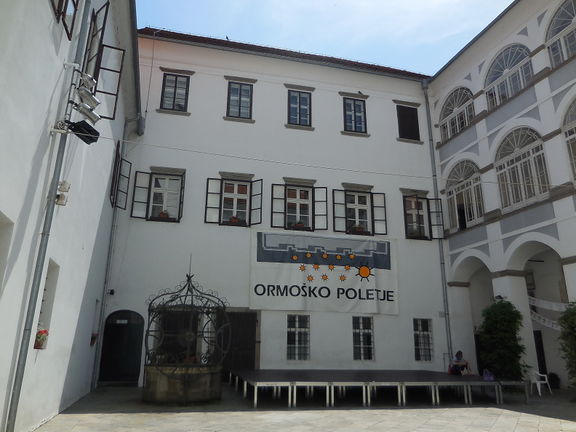 The Ormož Castle's courtyard with the summer stage.