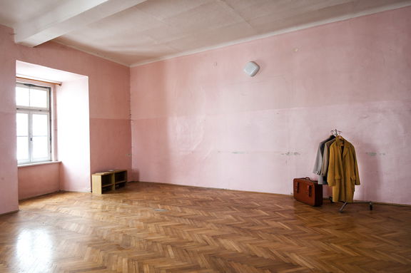 The room emptied, a photo taken at the Cmurek Castle in 2014