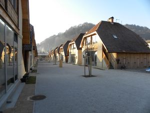 The fifteen houses of the <i>Trbovlje Municipal Colony</i> renovated 2008 - 2010 to resemble the original workers houses, <!--LINK'" 0:19-->