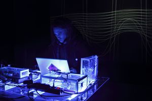 Music performance <i>Hybrid Sonic Machines</i> by <!--LINK'" 0:379--> at <!--LINK'" 0:380--> in Ljubljana.