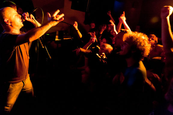 Croatian punk rock band Hladno pivo [cold beer] in concert at LokalPatriot club, LokalPatriot Institute, 2009