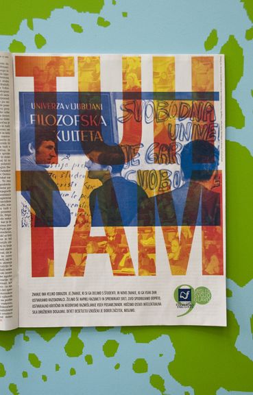 Campaign created for the Faculty of Arts, University of Ljubljana by Poper Studio, 2009