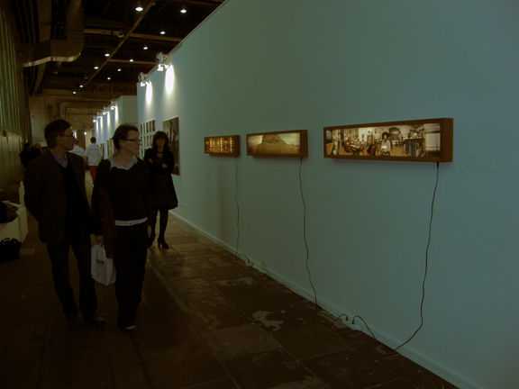 Tomaž Tomažin's light boxes at the Preview Berlin fair, Berlin, 2010