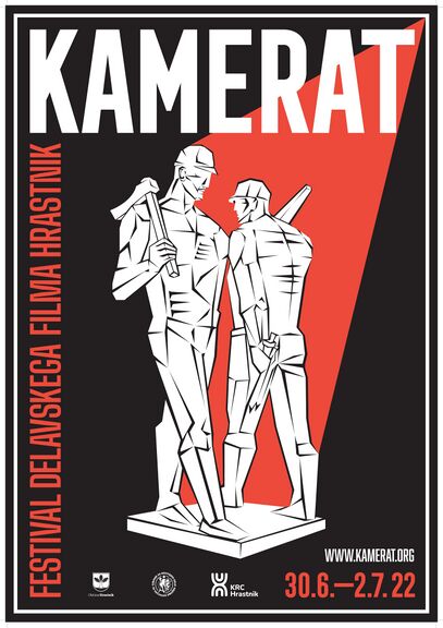 Poster for the KAMERAT Labour Film Festival in 2022. Author: Aljaž Košir