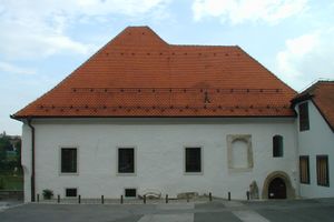 The north view of the Maribor synagogue originating from the end of the 13th century, remodelled several times. A thorough reconstruction took place during the 1990s. Run by the <!--LINK'" 0:65-->.
