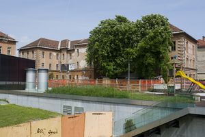 The building of the former barracks at the museum quarter before renovation, the future home of the <!--LINK'" 0:40-->, 2009