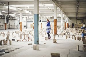 Closing days of the 8th <!--LINK'" 0:63--> EKO at the former MTT textile factory in Maribor, 2021.