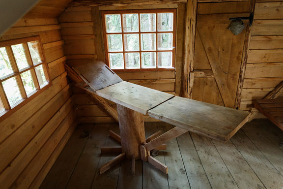 Inside of Pauček Partisan Hospital, Trška gora na Pohorju, 2019.