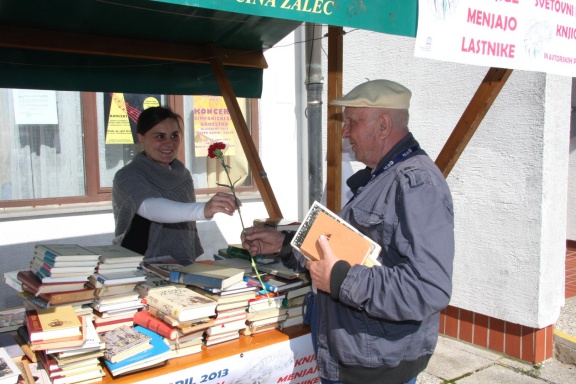 Book swapping at Žalec Inter Municipal Central Library, 2013