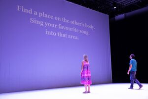 Performance <i>Duos</i> by Czech artistic group <i>Temporary Collective</i> at the <!--LINK'" 0:282--> in 2023. Author: Nada Žgank