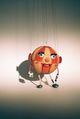 Žogica marogica puppet from Jan Malík's <i>Žogica Marogica</i> [Spotty the Ball]. The popular performance premièred at the City Puppet Theatre (today's <!--LINK'" 0:420-->) in 1951, directed by <!--LINK'" 0:421--> with puppets by <!--LINK'" 0:422-->.