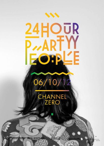 A poster for the 24 Hour Party People festival 2012