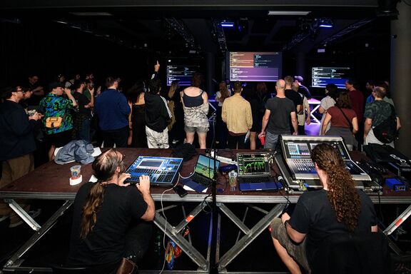 The Algorave evening at the 2026 Adela Festival of Generative Arts.