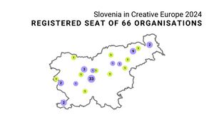 Slovenia in Creative Europe 2024 Registered seat of 66 organisations 2