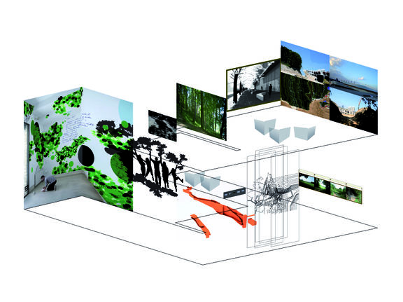 Layout for All Shades of Green exhibition by Studio AKKA, designed by Studiobotas for the 12th Architecture Biennale in Venice, 2010.