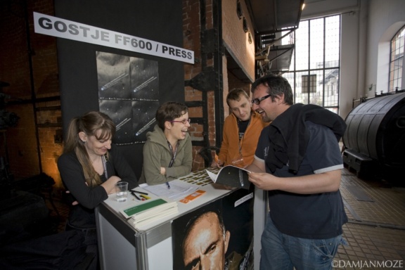Press stand at 6th FF600 Film Festival, in two festival days more than 40 short films from 20 countries were screened. 2009