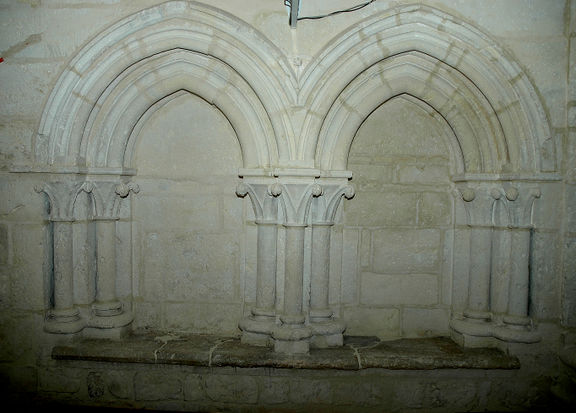 The choir banks in the Church of the Visitation (Ecclesia minor) in Špitalič near Slovenske Konjice, Žiče Carthusian Monastery. Institute for the Protection of Cultural Heritage of Slovenia, Celje Regional Office