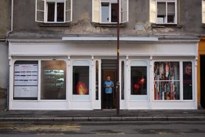 An exhibition by <!--LINK'" 0:275-->, set up at the 'street gallery' space of <!--LINK'" 0:276--> called Vitrine (display windows), 2012