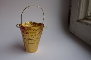 A model of the bronze situla from Vače (500 BC), a pedagogical kit from the <!--LINK'" 0:189-->, made by a visitor at the <!--LINK'" 0:190--> (2014)