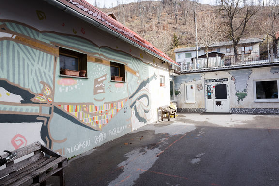 Exterior of Postojna Youth Centre, 2020.