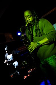 <i>Poogie Bell Band</i> concert, Keith Anderson on sax, <i>Jazzinty Abonma</i> 2010/2011 a cycle of jazz concerts at <!--LINK'" 0:414--> Club, taking place from January till June