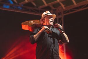 Popular Croatian film actor and singer Rade Šerbedžija performing at the <!--LINK'" 0:28--> in 2023. Author: Ksenija Mikor