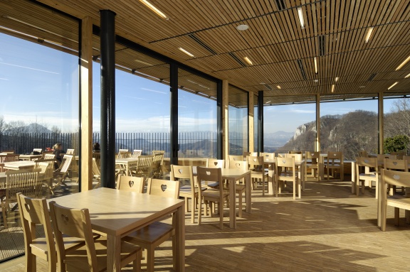 Interior of the Alpine hotel Celjska koča designed by ARK Arhitektura Krušec, 2005 - 2006