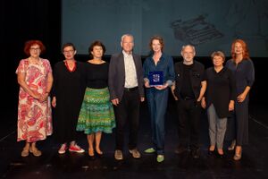 The Večernica Award ceremony, a Slovenian literary prize for the best children's or youth literary work of the past year. The 27th Večernica Award laureate was writer and storyteller Špela Frlic. <!--LINK'" 0:74--> (<i>Oko besede</i>), 2023.