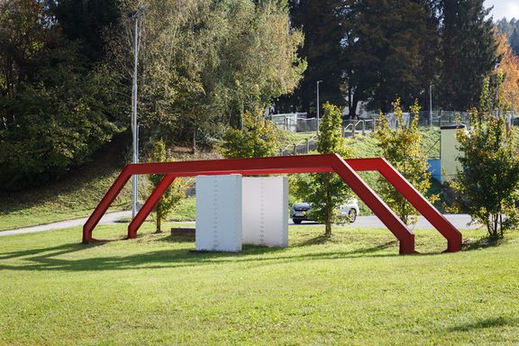 Sculpture by Barna Von Sartory, made in 1974 for the Forma Viva Ravne na Koroškem.