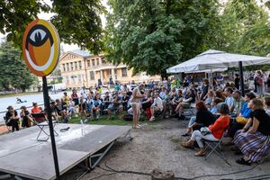 Performance <i>Human Territory</i> by Slovenian artist Gregor Zorc, taking place at the Sports Society Tabor, <!--LINK'" 0:13-->, 2023. Author: Nada Žgank