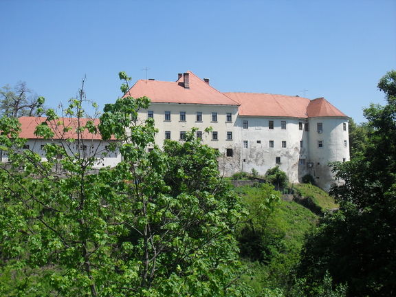 A view of the the Metlika Commandery, a one-time residence of the knights of the Teutonic Order. Built in the early 14th century, it is now an old people's home.