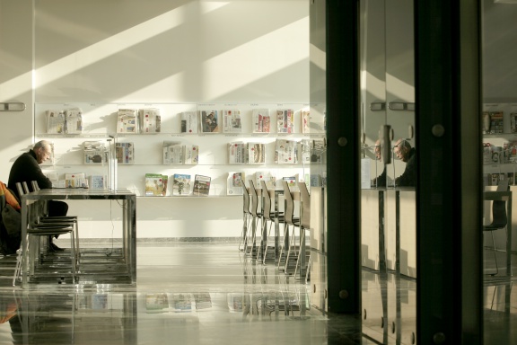 The reading room of the Kranj City Library, 2013