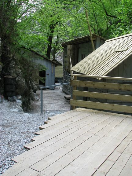 The exterior view of the Franja Partisan Hospital