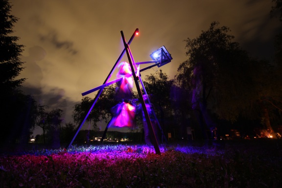 Strašila [Scarecrows] by Marko A. Kovačič and Brane Ždralo, Lighting Guerrilla Festival, 2013