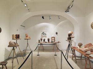 Casting of Death, a view of the exhibition in the <!--LINK'" 0:311-->, 2017: Death Masks (1963–2017) by <!--LINK'" 0:312-->.