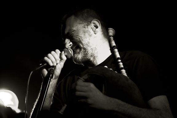 Dario Cortese, Crazed Farmers member, performing at Klub Gromka, 2009