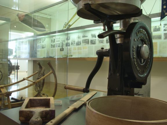 Dairying accessories, The Cerkno Region Through the Centuries permanent exhibition at Cerkno Museum presenting the historical development of the Cerkno region, 2004