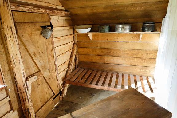 Interior of Pauček Partisan Hospital, Trška gora na Pohorju, 2019.