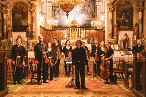 Concert by Amadeo Orchestra at <!--LINK'" 0:29--> in Škofja Loka, 2022. Author: Anja Strojan